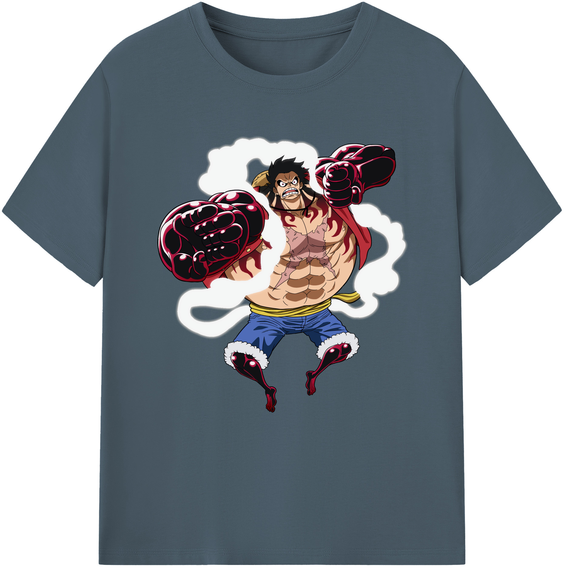 ワンピース モンキー・D・ルフィ ONE PIECE Monkey D. Luffy 綿100％半袖Tシャツ（フロントプリント）